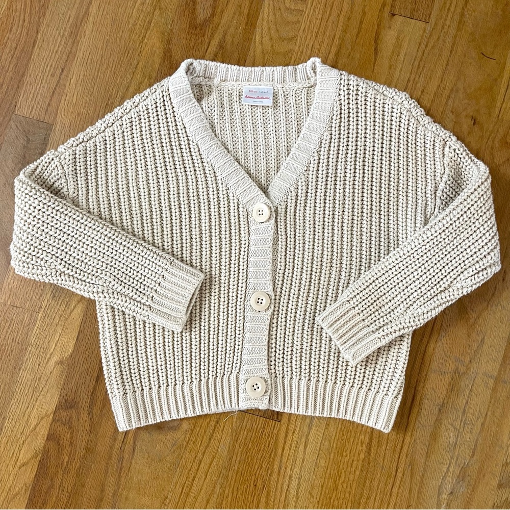 Hanna Andersson girls cotton sweater.
